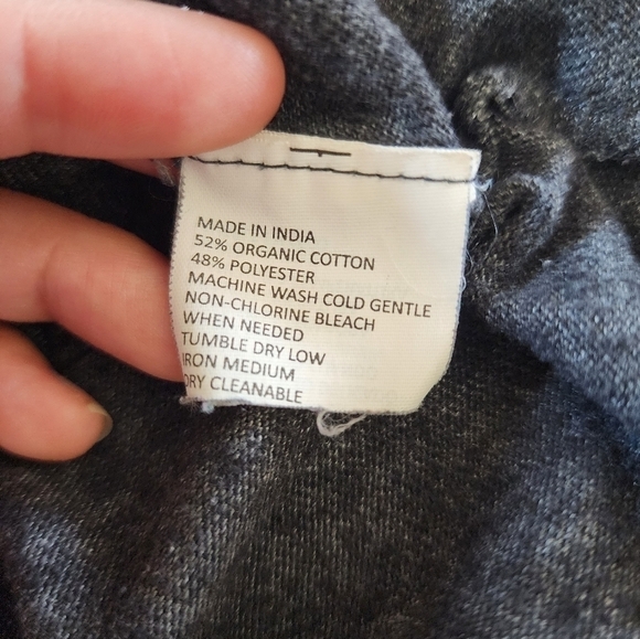 PrAna Darla Top Lace Long-Sleeve in Gray size Small Organic Cotton Blend - Picture 7 of 7